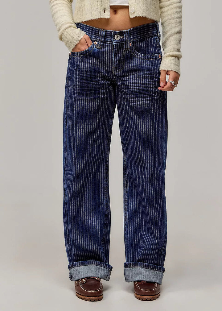 Ewa | Dżinsy w prążki