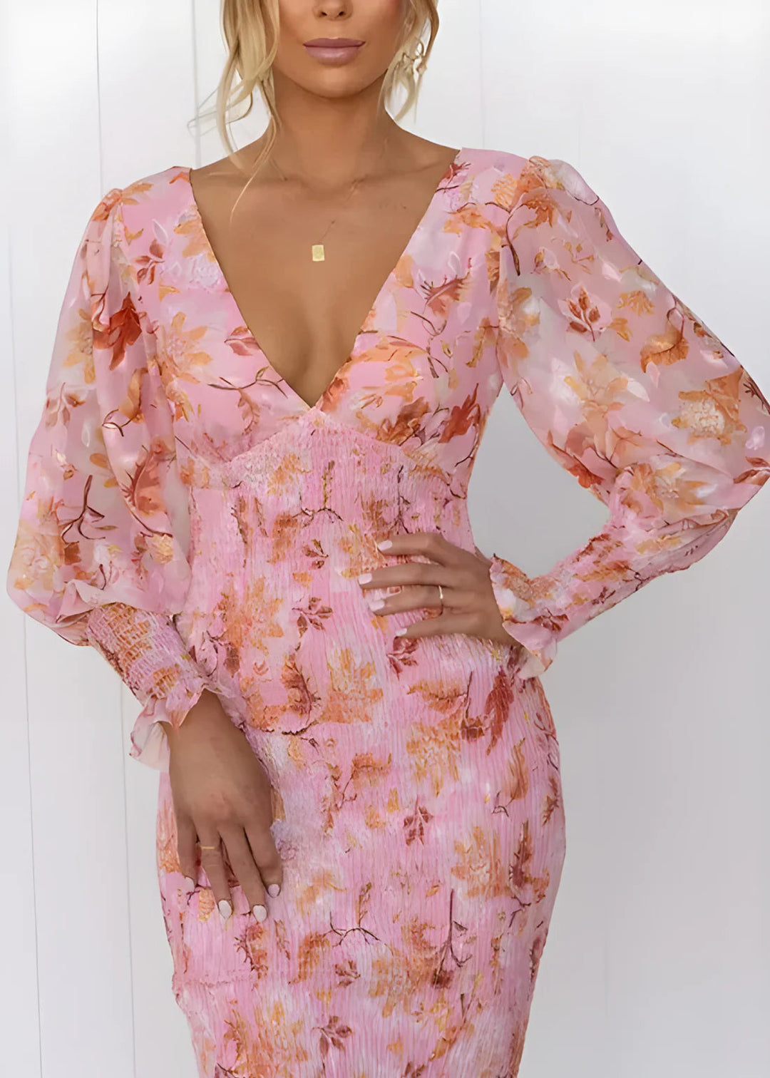 Paulina | elegancka sukienka w kwiaty 