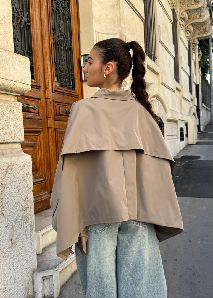Taupe peleryna Fanny