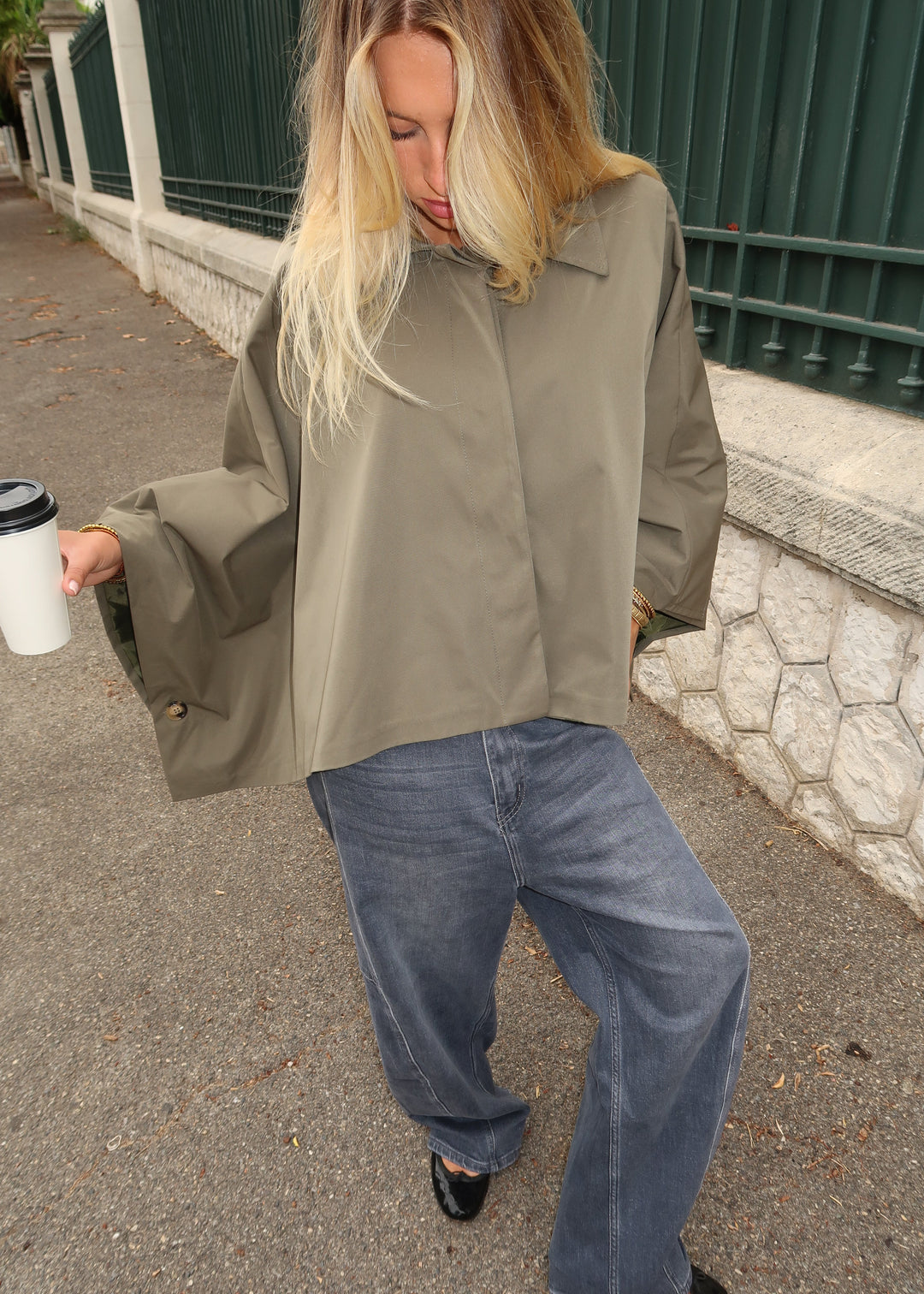 Peleryna Fanny kaki