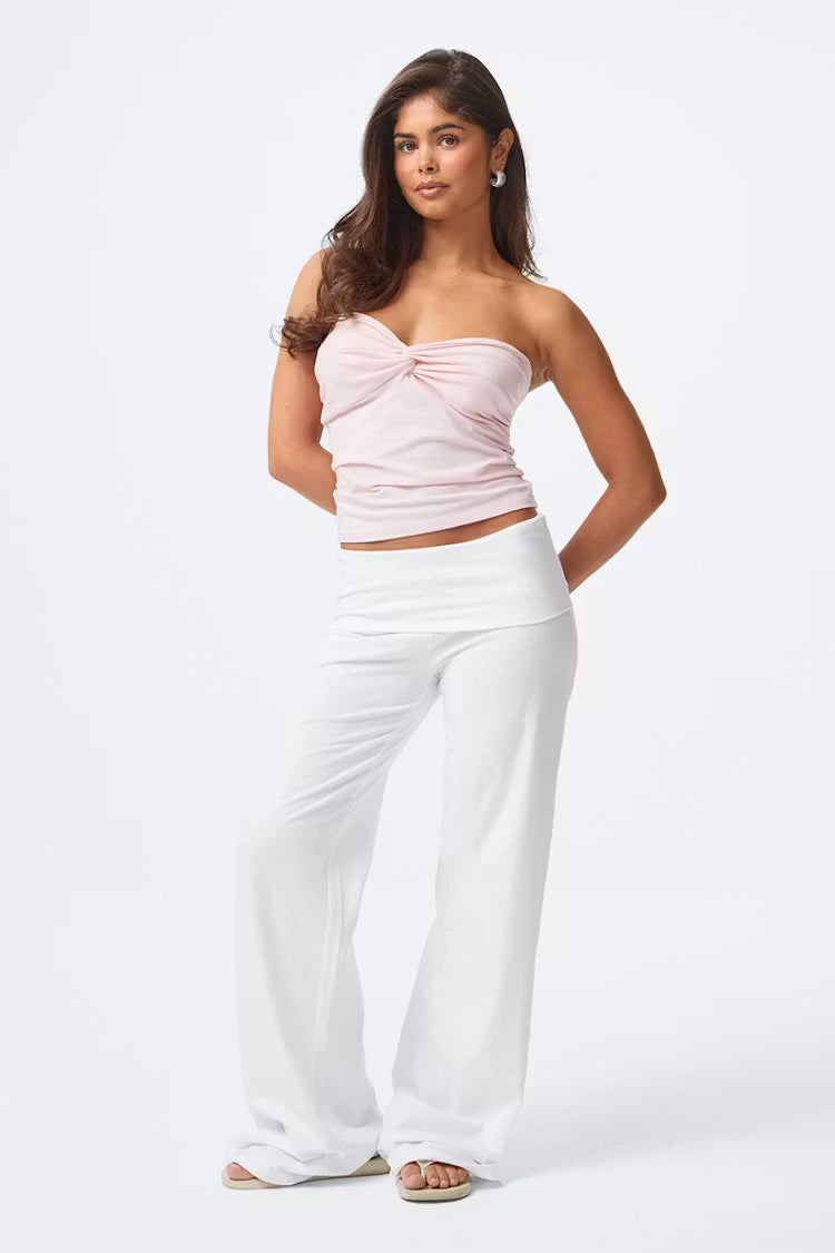 viralowe koralowe spodnie