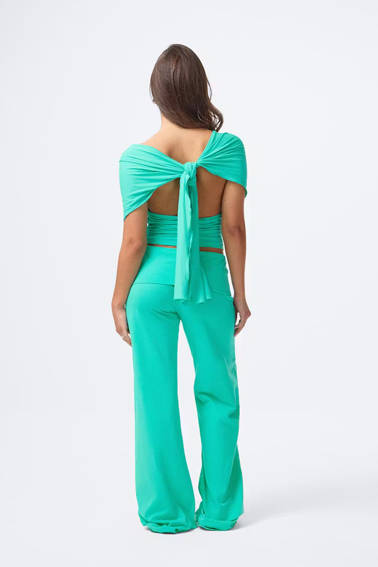 viralowe koralowe spodnie