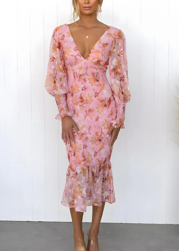 Paulina | elegancka sukienka w kwiaty 