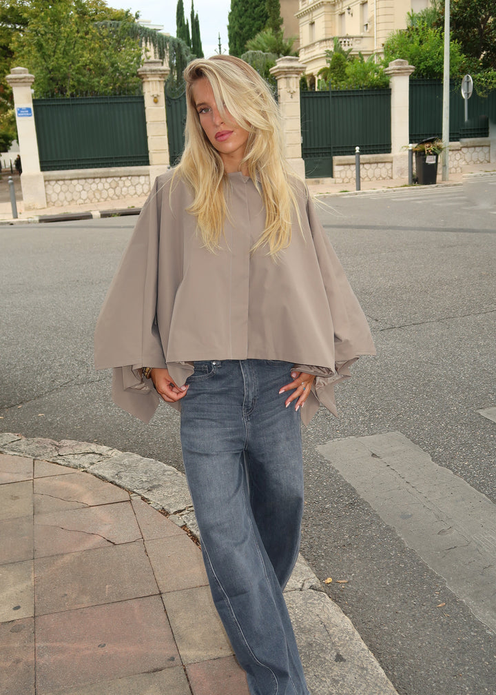 Taupe peleryna Fanny