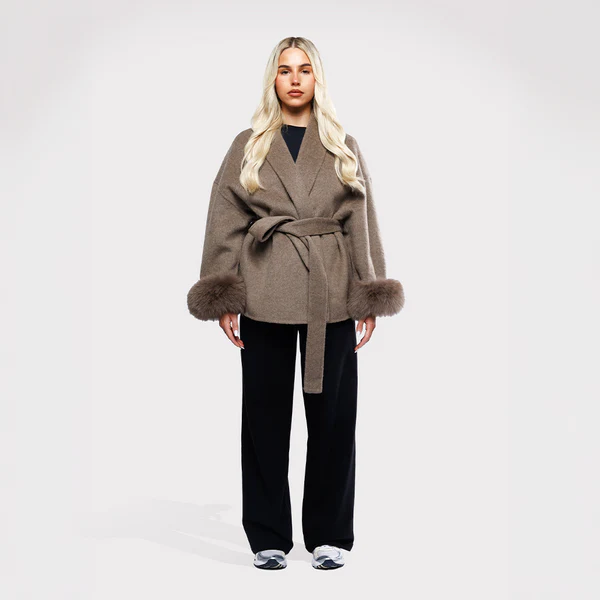 Patrycja | Płaszcz wiązany, wiatro i wodoodporny