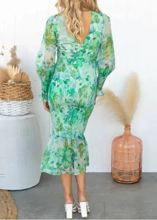 Paulina | elegancka sukienka w kwiaty 