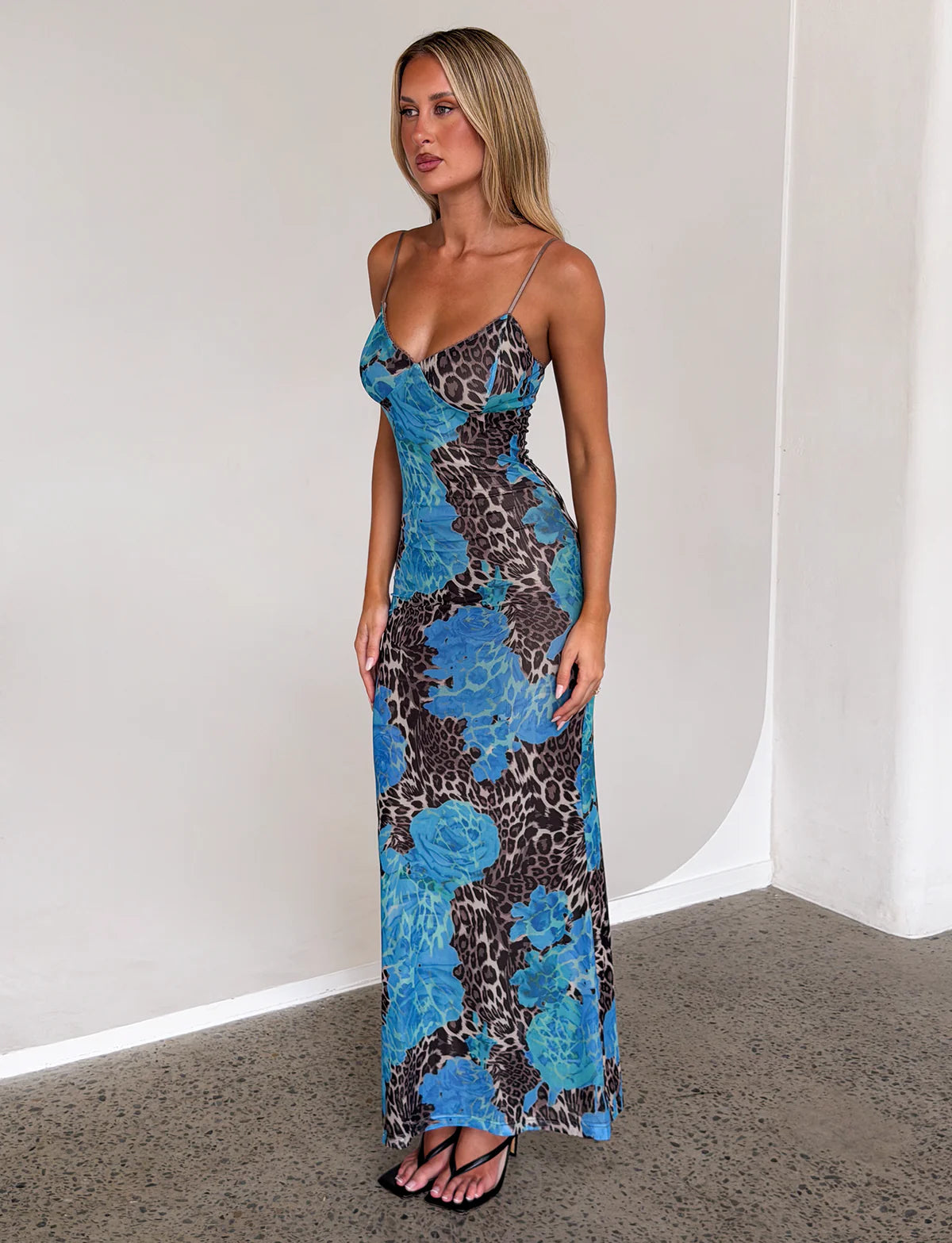 Sukienka maxi z wzorem