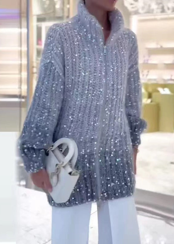 Julia | Glam Dzianinowy Kardigan na Zamek