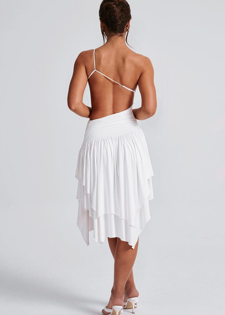 Małgorzata | Sukienka midi – biała