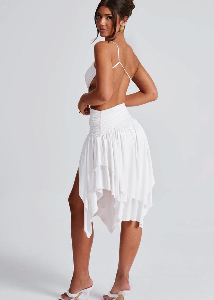 Małgorzata | Sukienka midi – biała