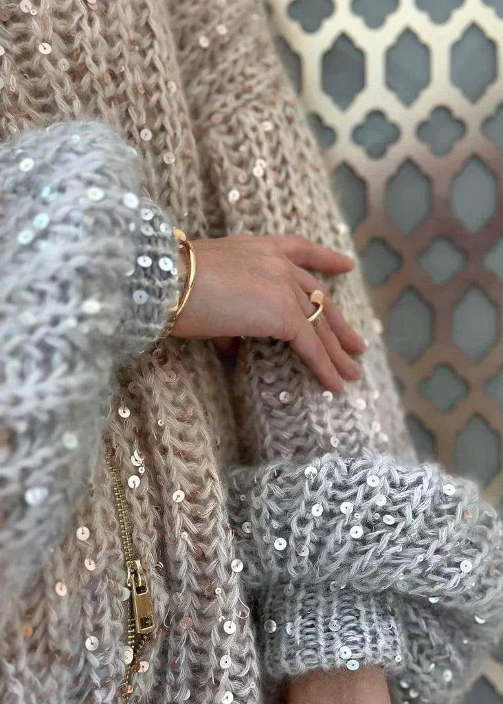 Julia | Glam Dzianinowy Kardigan na Zamek