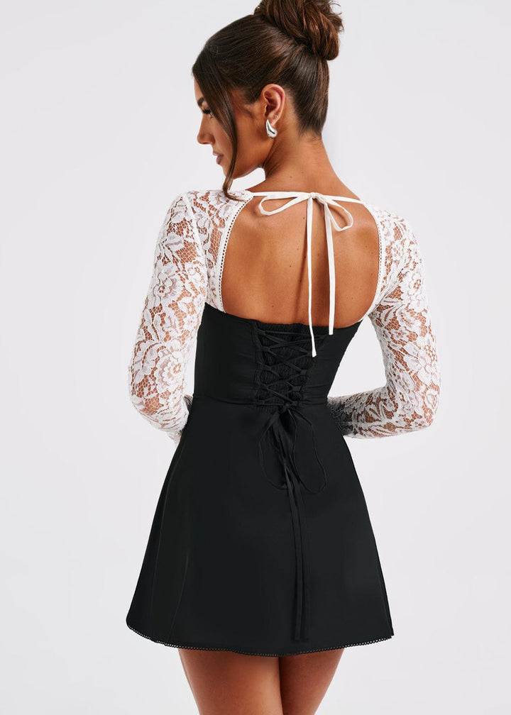 Sabina | Sukienka mini – czarno-biała