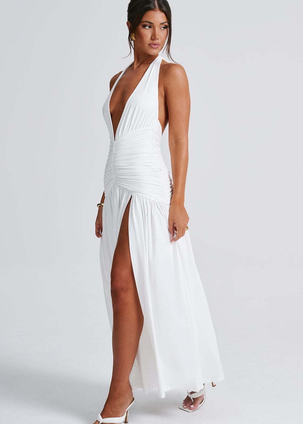 Sylwia | Sukienka maxi – biała